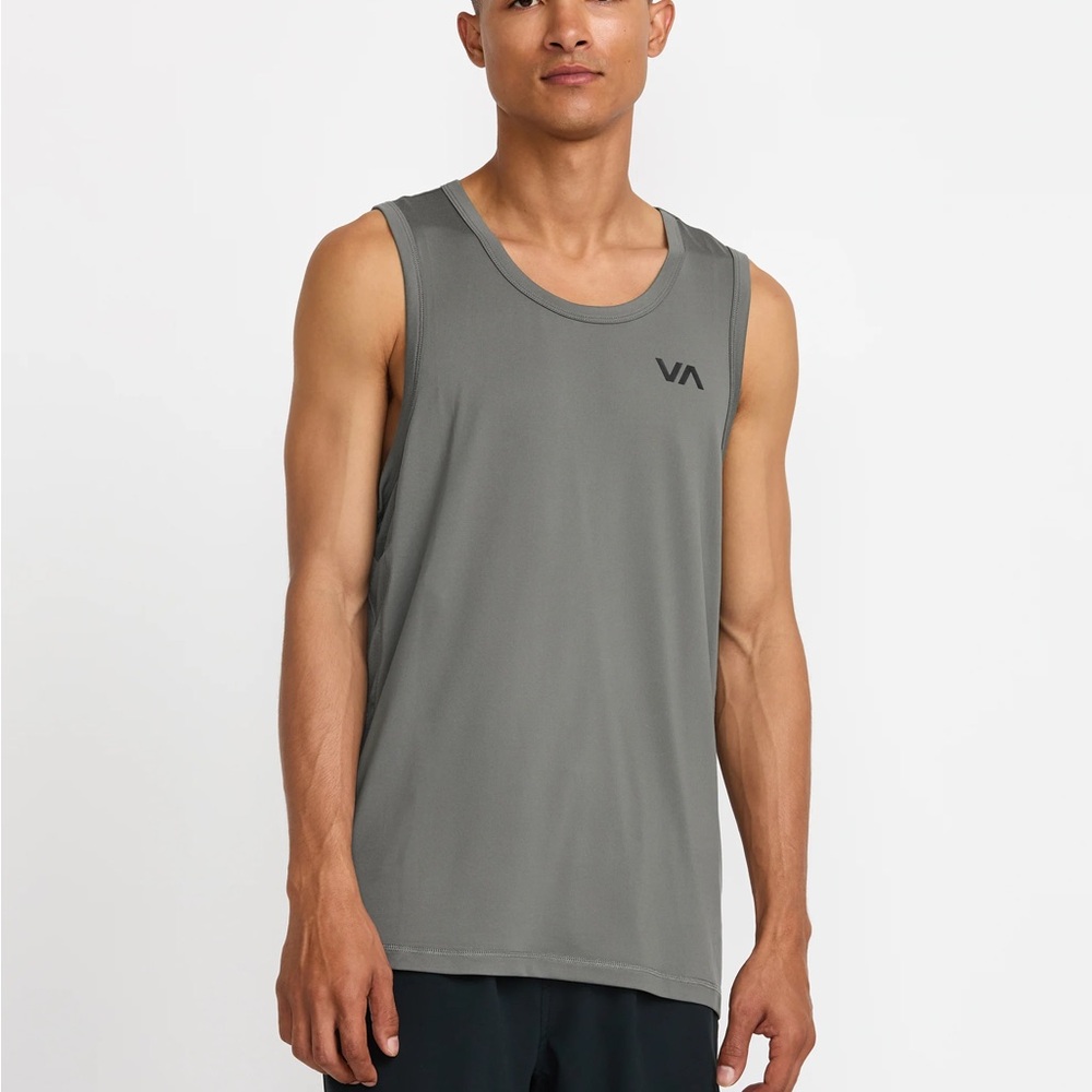 RVCA Men's Sport Vent Tank Top Gray Medium NWT - Picture 4 of 4
